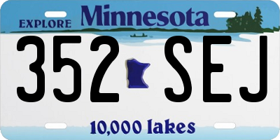 MN license plate 352SEJ