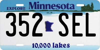 MN license plate 352SEL