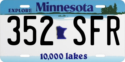 MN license plate 352SFR