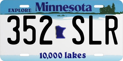MN license plate 352SLR