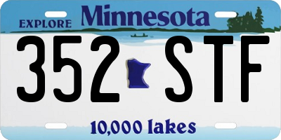 MN license plate 352STF