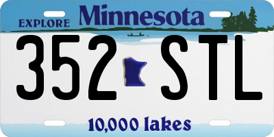 MN license plate 352STL