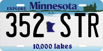 MN license plate 352STR