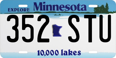 MN license plate 352STU