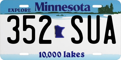 MN license plate 352SUA