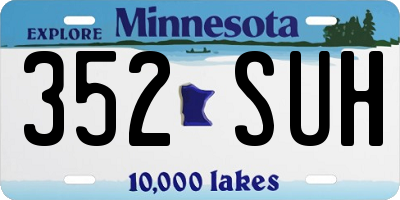 MN license plate 352SUH
