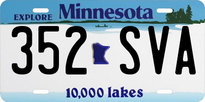 MN license plate 352SVA