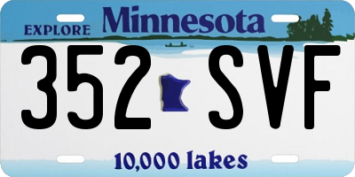 MN license plate 352SVF