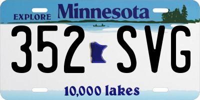 MN license plate 352SVG