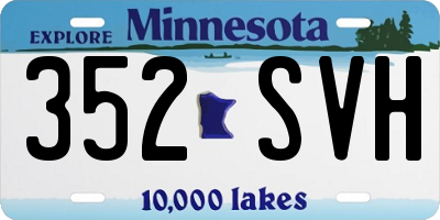 MN license plate 352SVH