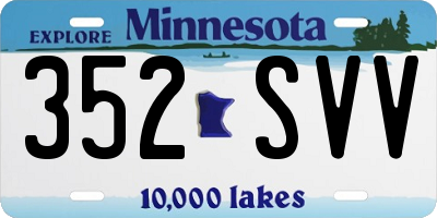 MN license plate 352SVV