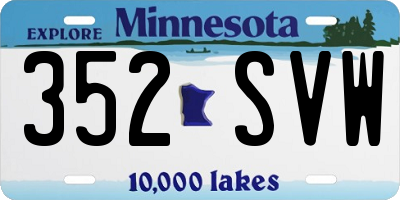 MN license plate 352SVW