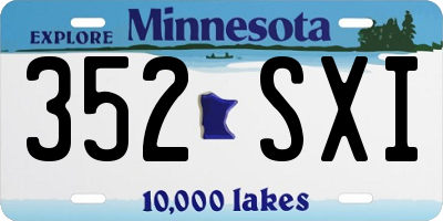 MN license plate 352SXI
