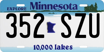 MN license plate 352SZU