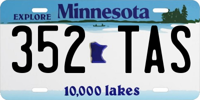 MN license plate 352TAS