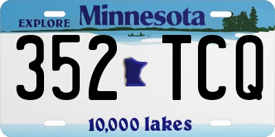 MN license plate 352TCQ