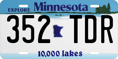 MN license plate 352TDR