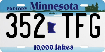 MN license plate 352TFG