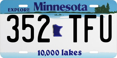 MN license plate 352TFU