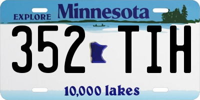 MN license plate 352TIH