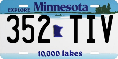 MN license plate 352TIV