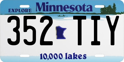 MN license plate 352TIY