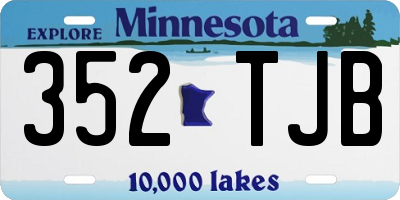 MN license plate 352TJB