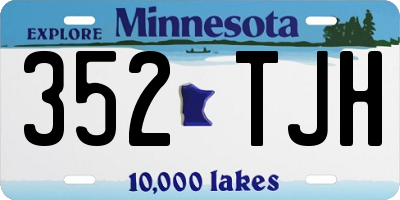 MN license plate 352TJH