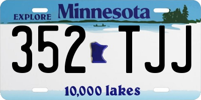 MN license plate 352TJJ