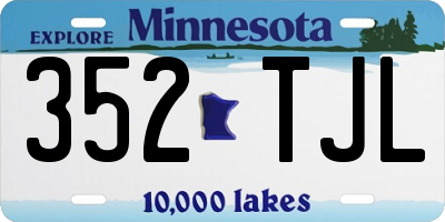 MN license plate 352TJL