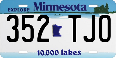 MN license plate 352TJO