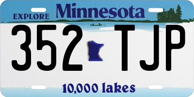 MN license plate 352TJP