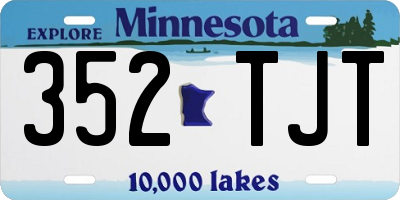 MN license plate 352TJT
