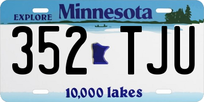 MN license plate 352TJU