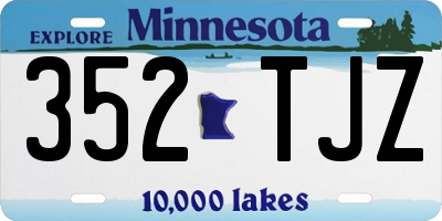 MN license plate 352TJZ