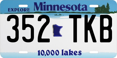 MN license plate 352TKB