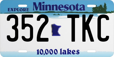 MN license plate 352TKC