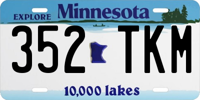 MN license plate 352TKM