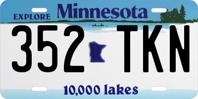 MN license plate 352TKN