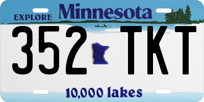MN license plate 352TKT