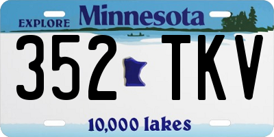 MN license plate 352TKV