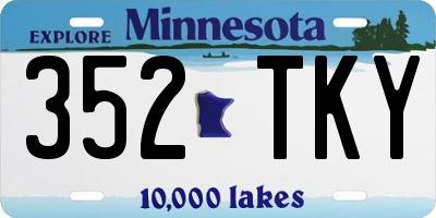 MN license plate 352TKY