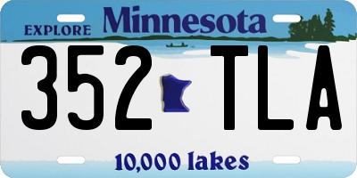 MN license plate 352TLA