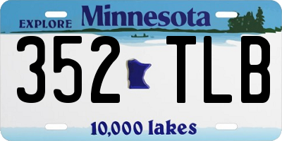 MN license plate 352TLB