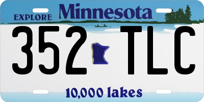 MN license plate 352TLC
