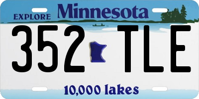 MN license plate 352TLE