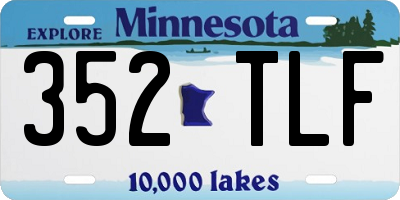 MN license plate 352TLF