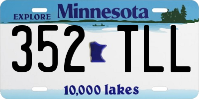 MN license plate 352TLL