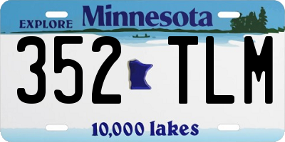 MN license plate 352TLM