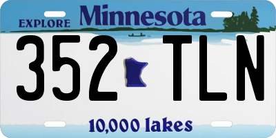 MN license plate 352TLN